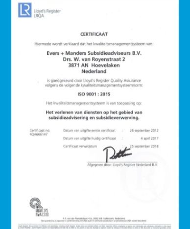ISO 9001-Certificaat